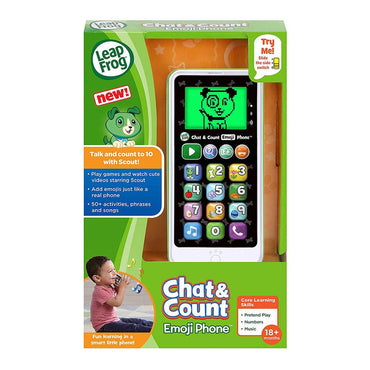 LeapFrog Chat & Count Emoji Phone Green (French Version) - Karout Online -Karout Online Shopping In lebanon - Karout Express Delivery 