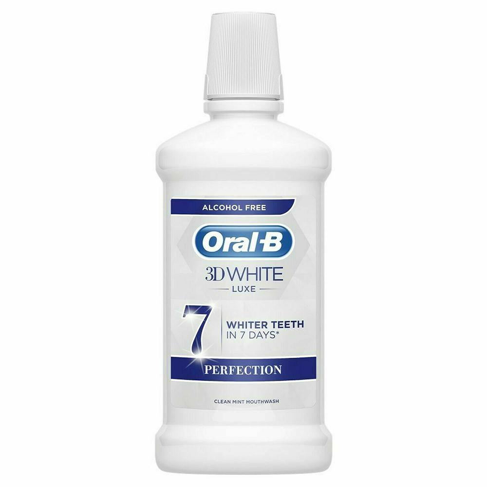 Oral B 3d White Luxe 250ml Glamorous Shine Perfection Mouthwash Alcohol.