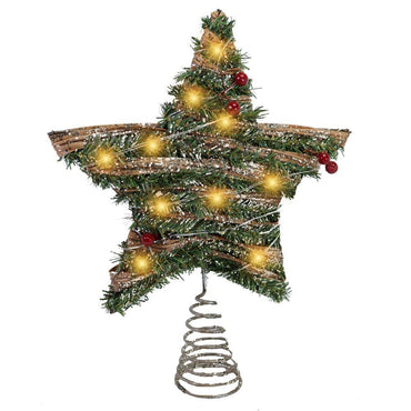 Rattan Light Up Star 25 x 30 cm (10Lamps).