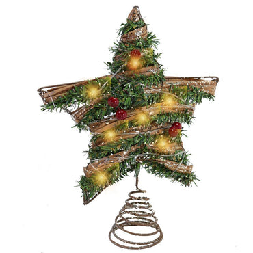 Rattan Light Up Star 20 x 25 cm (10Lamps).