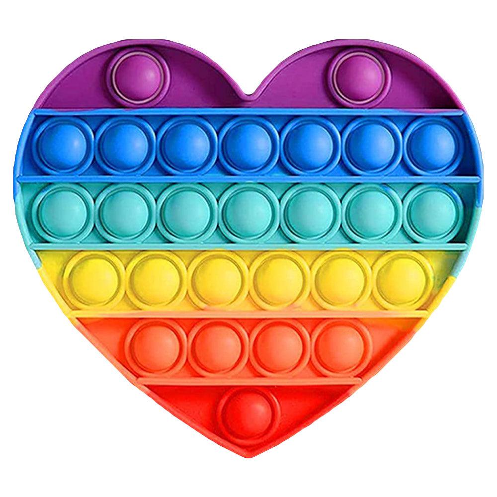 Pop it Fidget Toy  Rainbow Heart Styled / PO-8 - Karout Online -Karout Online Shopping In lebanon - Karout Express Delivery 