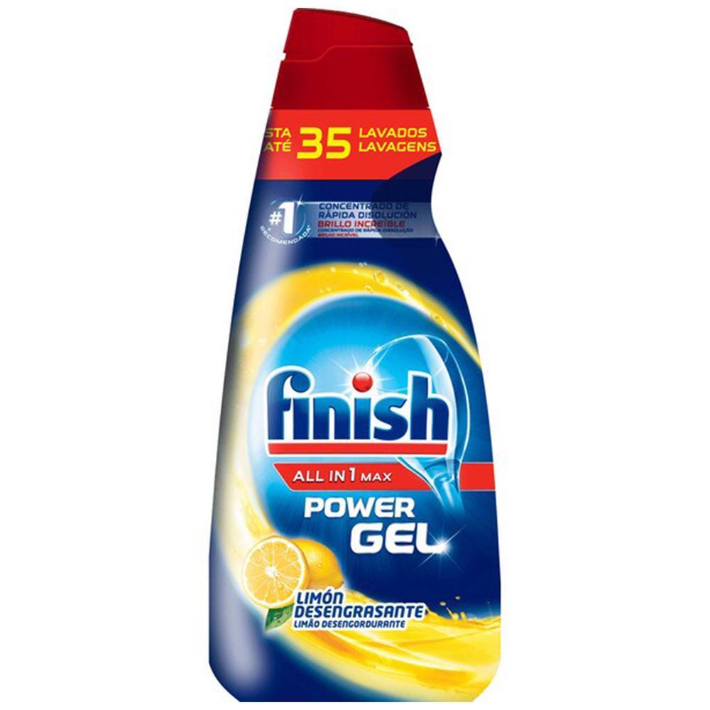 FINISH Max Power Gel all in 1 dishwasher detergent degreasing bottle 35 dose.