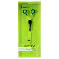 Sony Earphone Extra Bass Stereo Green Phone Acce