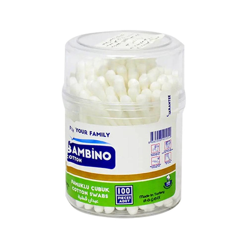 Bambino Cotton Ear Buds (100 Pcs) - Karout Online -Karout Online Shopping In lebanon - Karout Express Delivery 