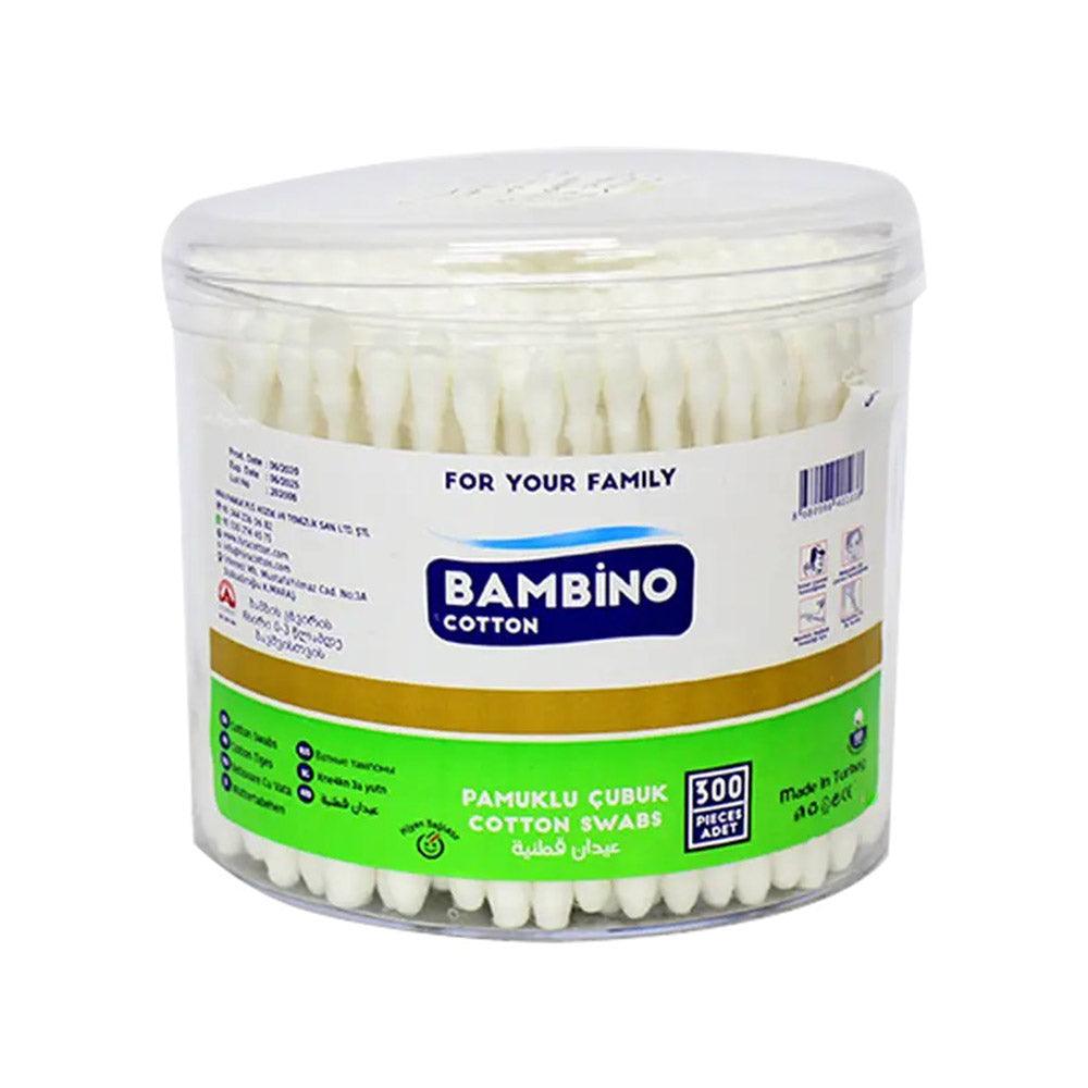 Bambino Cotton Ear Buds (300 Pcs) - Karout Online -Karout Online Shopping In lebanon - Karout Express Delivery 