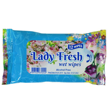 Lady Fresh Wet Wipes 12 Pcs Personal Care