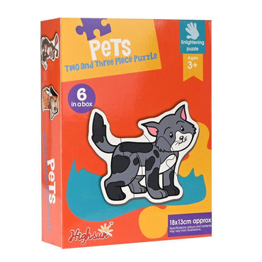 Pets Two and Three Piece Puzzle (6 in a box).