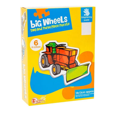 Big Wheels Two and Three Piece Puzzle (6 in a box).