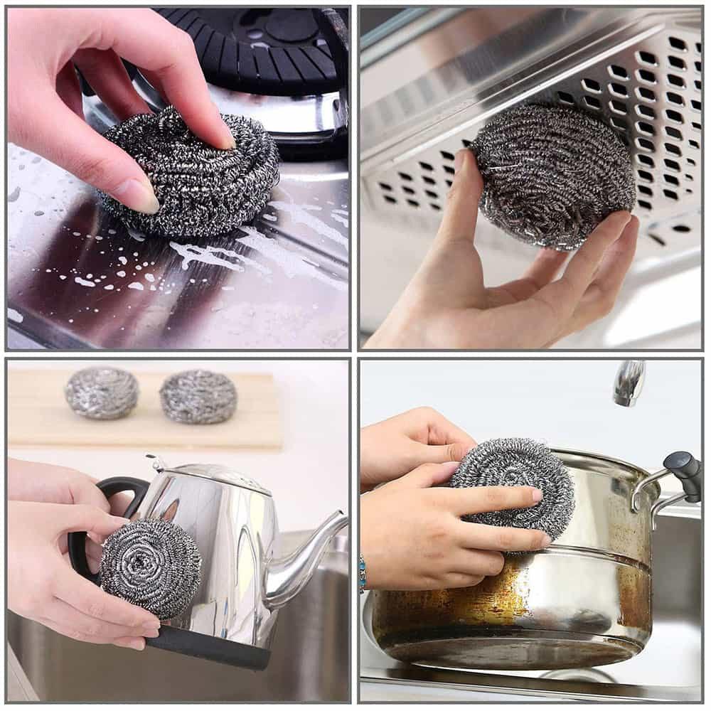 Star Scrubber washing Steel Scrubber 6 pcs pack  / 28002 - Karout Online -Karout Online Shopping In lebanon - Karout Express Delivery 