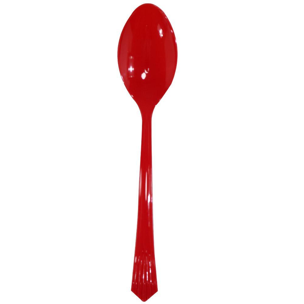 Plastic Cutlery Spoon/ Forks H-917/h-918/130203 Spoon / Red Cleaning & Household