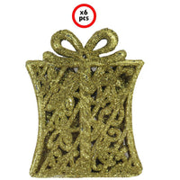 Christmas Gift Box Glitter Trees Decoration *6.