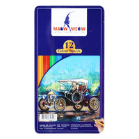 Maow Meow 12 colour pencil Metal case / KC-151 - Karout Online -Karout Online Shopping In lebanon - Karout Express Delivery 