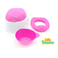 Little Treasures Pink Baby 1-2-3 Teach Me Potty Trainer & Step Stool for Ages 3 Months and Up.