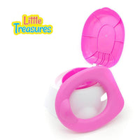 Little Treasures Pink Baby 1-2-3 Teach Me Potty Trainer & Step Stool for Ages 3 Months and Up.