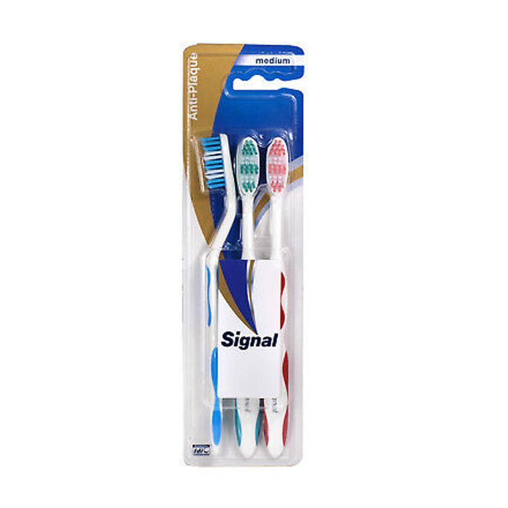 Signal Anti- Plaque Toothbrush 2+1 free.