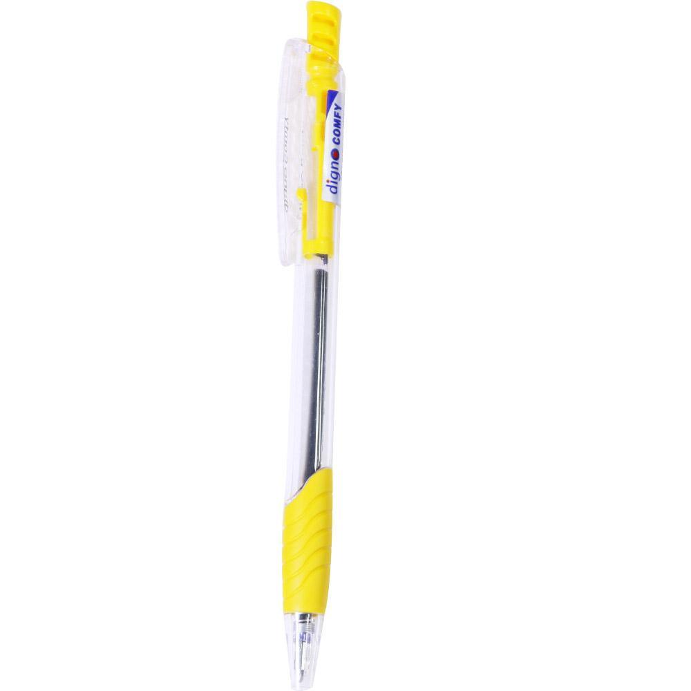 Digno Comfy Click Mechanism Yellow / Blue Writing Stationery