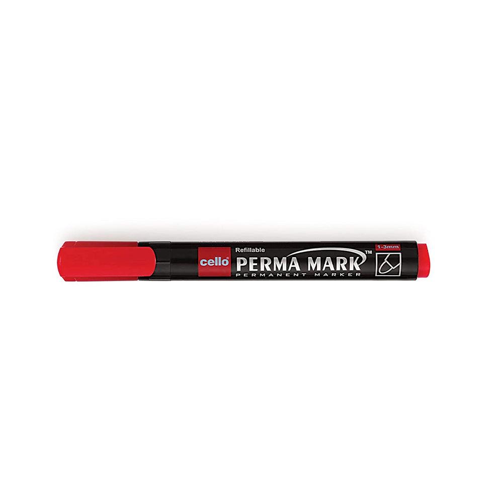 Bic Cello Assorted Permanent Marker Pen / Red - Karout Online -Karout Online Shopping In lebanon - Karout Express Delivery 