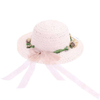 Straw Flower Designed Hat.