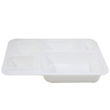 Plastic 5 Compartment Plate With Lid / 758 - Karout Online -Karout Online Shopping In lebanon - Karout Express Delivery 
