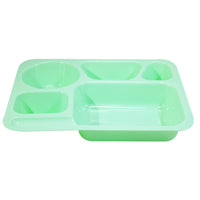 Plastic 5 Compartment Plate With Lid / 758 - Karout Online -Karout Online Shopping In lebanon - Karout Express Delivery 
