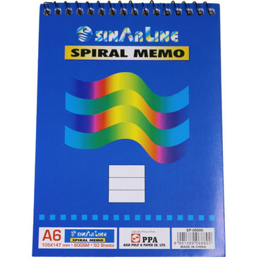 Spiral Memo A6  60 Gsm 50 sheets - Karout Online