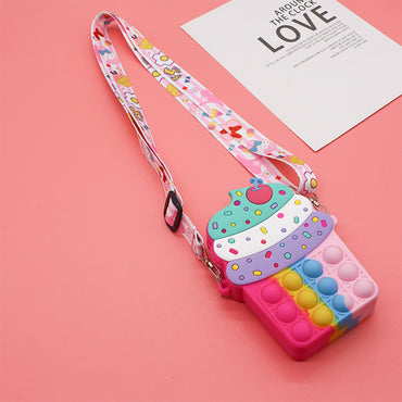 Pop It Fidget Bag Squishy Sensory Pop Bags for Women Backpack Purse