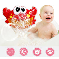 Cute Crab Bubble Machine Automatic Blowing Bubble With Music Baby Bath Funny / 860005
