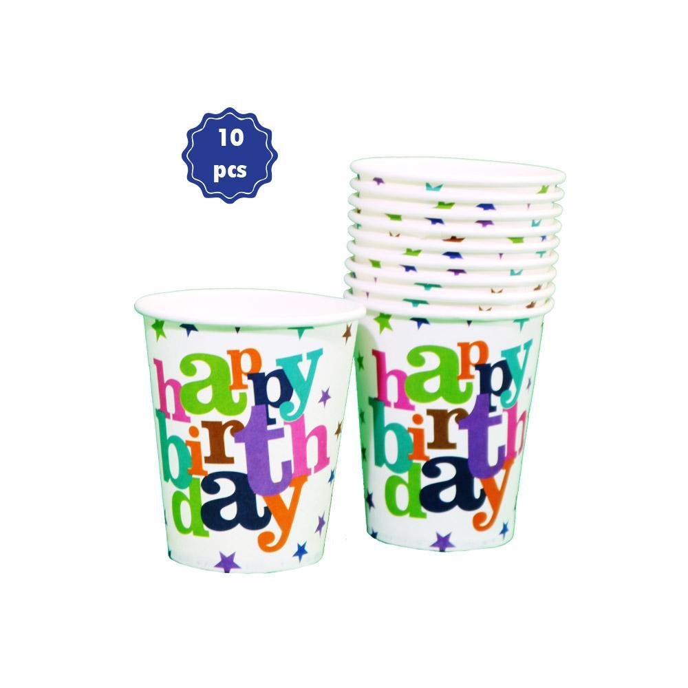 Happy Birthday- Paper Cups (10 pcs).