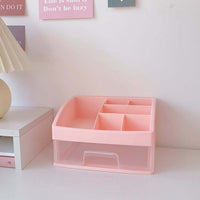 **(NET)**Cute Multi-storey Drawer Desktop Organizer Desk Storage Box