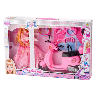 11.5 Inches Doll With Motorcycle.