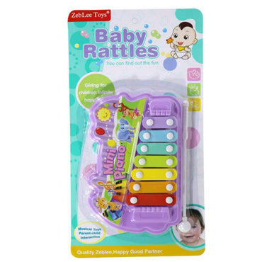 Baby Rattles 7 Key Mini Piano Set Purple Toys &