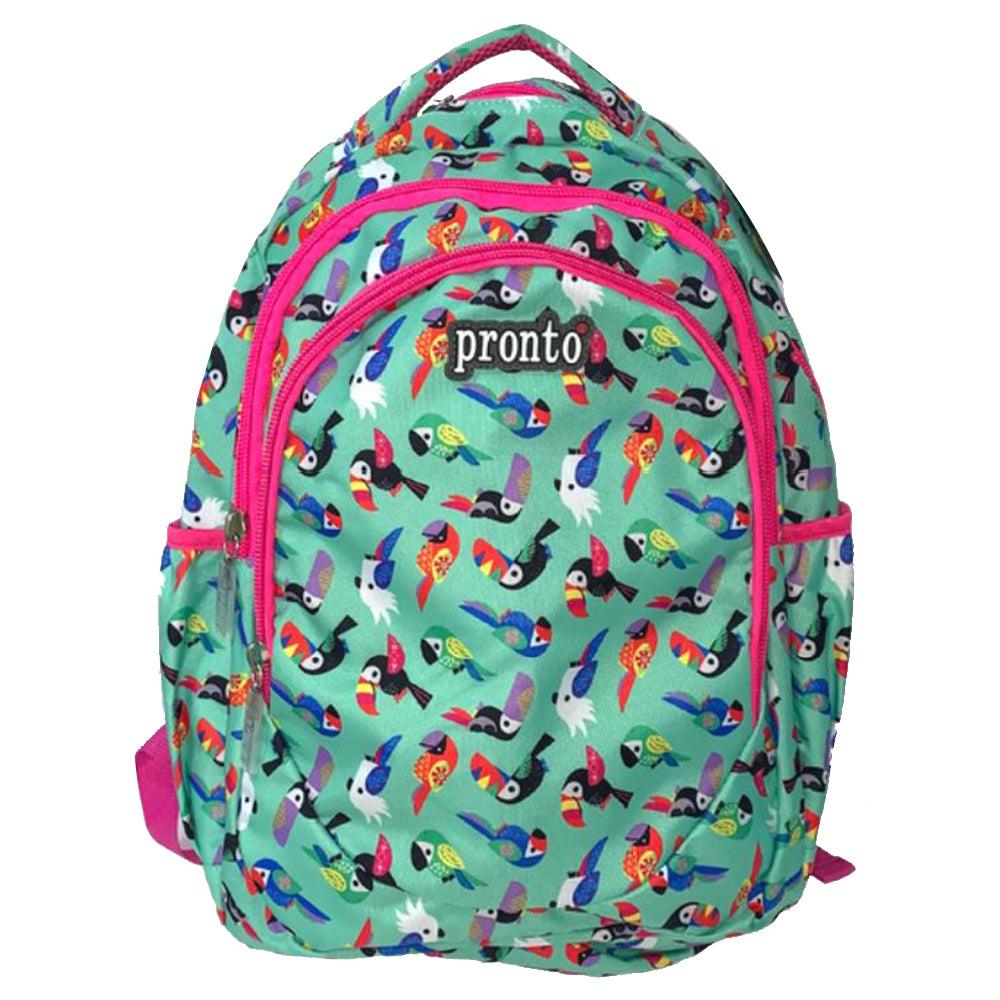 Pronto 18 Inch School Bag Parrots 1 Piece - Karout Online -Karout Online Shopping In lebanon - Karout Express Delivery 