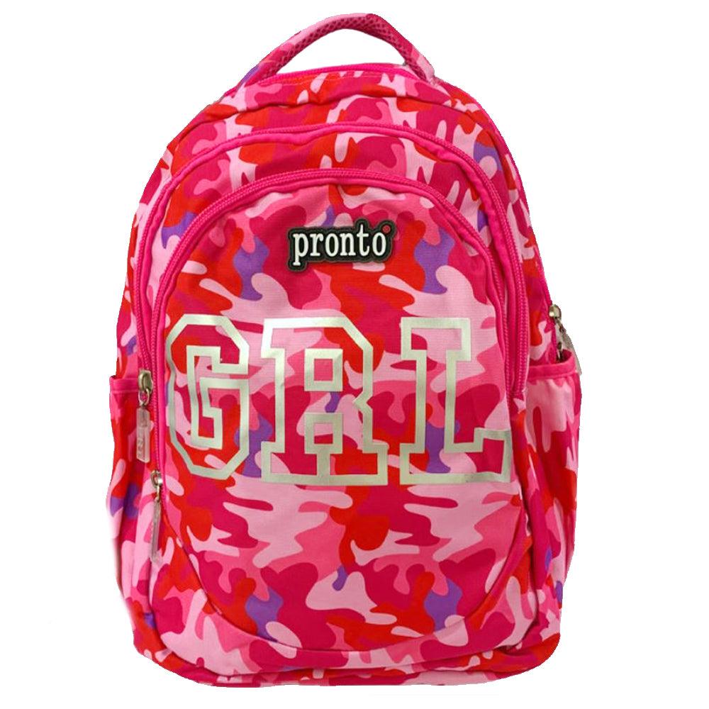 Pronto 18 Inch School Bag GRL 1 Piece - Karout Online -Karout Online Shopping In lebanon - Karout Express Delivery 