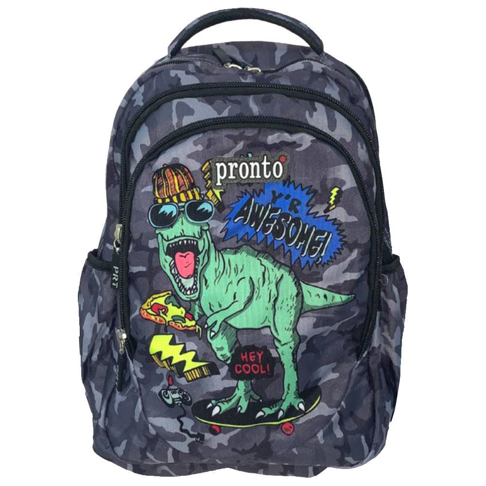Pronto 18 Inch School Bag Dinasour 1 Piece - Karout Online -Karout Online Shopping In lebanon - Karout Express Delivery 