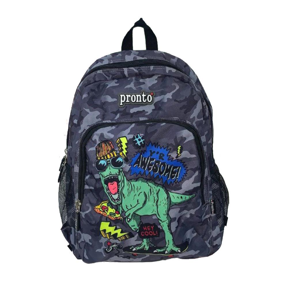 Pronto 16 Inch Dinosaur School Bag - Karout Online -Karout Online Shopping In lebanon - Karout Express Delivery 