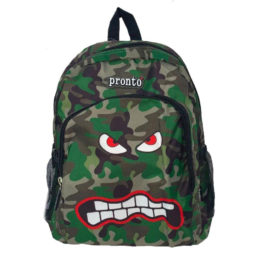 Pronto 16 Inch Army School Bag - Karout Online -Karout Online Shopping In lebanon - Karout Express Delivery 