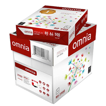 Omnia Copy Paper 5-Ream/Box – 2500 Sheets Paper- A4 Size-80gsm - Karout Online -Karout Online Shopping In lebanon - Karout Express Delivery 