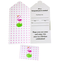 Birthday-Flamingo Invitation Cards (10 Pcs) / Ab-113 Birthday & Party Supplies