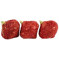 Christmas Oval Red Balls Tree Decoration Set (3 Pcs) - Karout Online -Karout Online Shopping In lebanon - Karout Express Delivery 