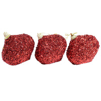 Christmas Red 8 cm Tree Decoration Set 3 pcs