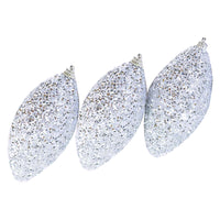 Christmas Silver 11 x 5 cm Tree Decoration Set 3pcs