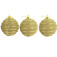 Christmas Gold Balls Set Of 3 Pcs
