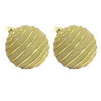 Christmas  Gold Balls Set Of 2 Pcs