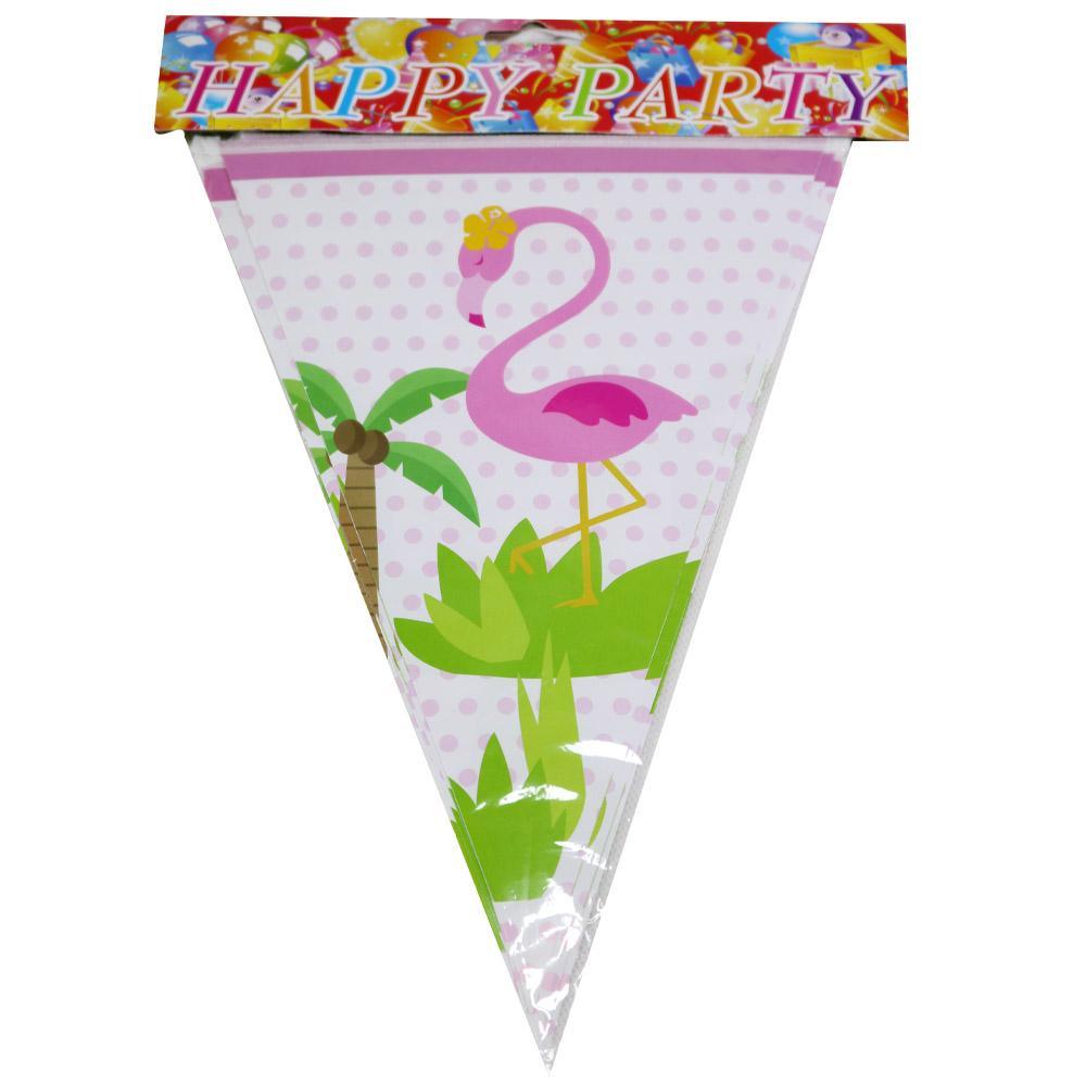 Flamingo Flag Banner ( 10 Pcs) / Ab-68 Birthday & Party Supplies