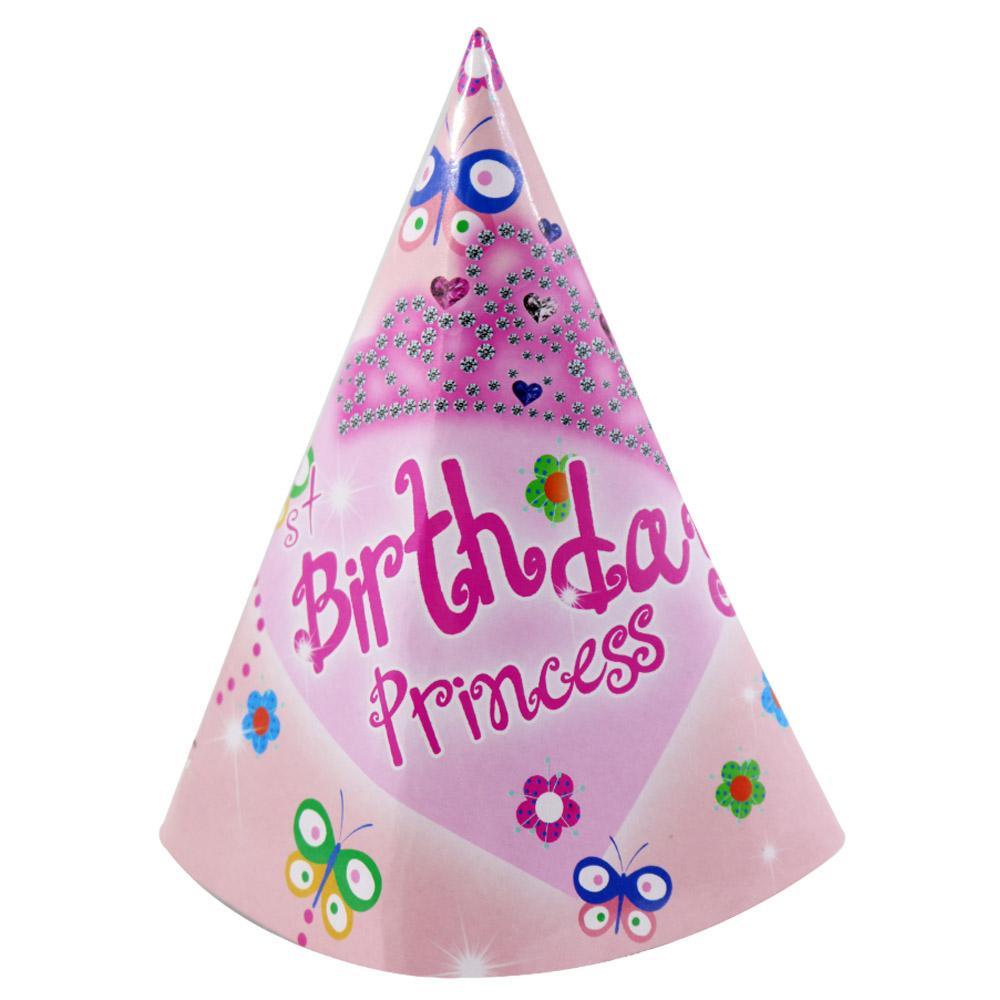 Birthday- Princess Hats (6 Pcs) / Ab-81 /ab-79 Birthday & Party Supplies