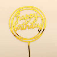 Gold Cake Topper Acrylic 1 pc
