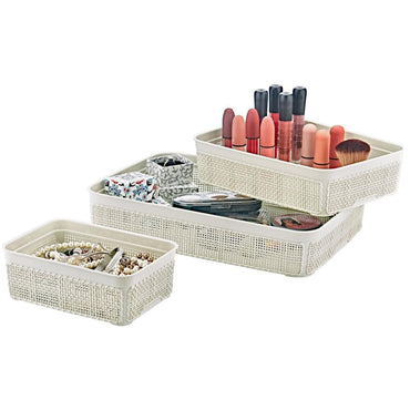 Beehome Jute Multipurpose Basket Set (3 Pcs) - Karout Online -Karout Online Shopping In lebanon - Karout Express Delivery 