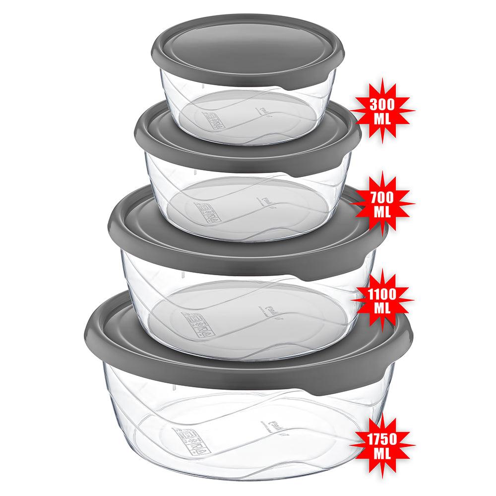 Beehome Round Storage Box Set ( 4 Pcs) - Karout Online -Karout Online Shopping In lebanon - Karout Express Delivery 