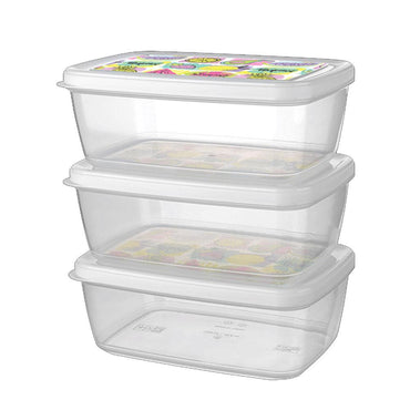 Titiz Plastik Aria Storage Box Set AP-9258/ 1200ml - 13oz x3 - Karout Online -Karout Online Shopping In lebanon - Karout Express Delivery 