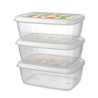 Titiz Plastik Aria Storage Box Set AP-9258/ 1200ml - 13oz x3 - Karout Online -Karout Online Shopping In lebanon - Karout Express Delivery 